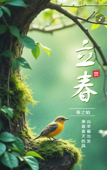 简约立春节气介绍企业宣传