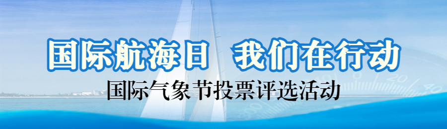 蓝色写实风格政府组织国际航海日投票活动banner