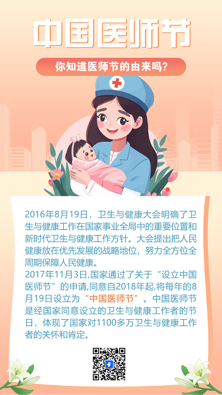 中国医师节致敬祝福医务工作者节日祝福医院宣传