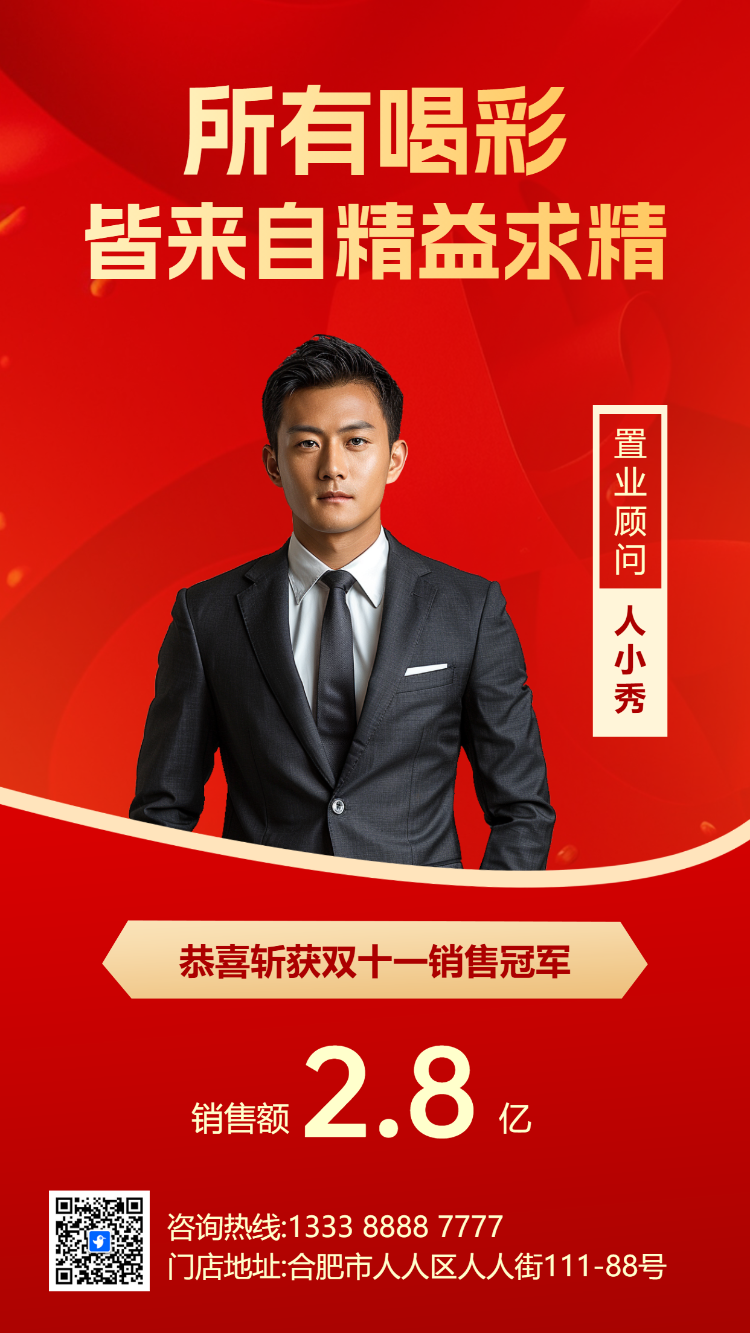 房产物业销售喜报