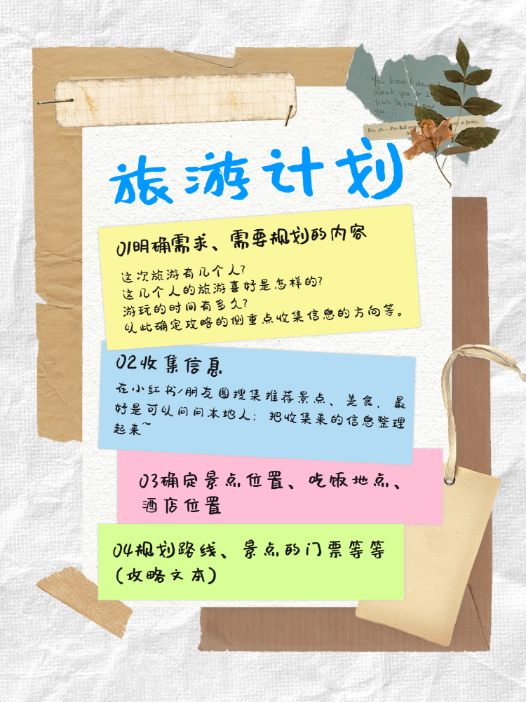 旅游攻略计划