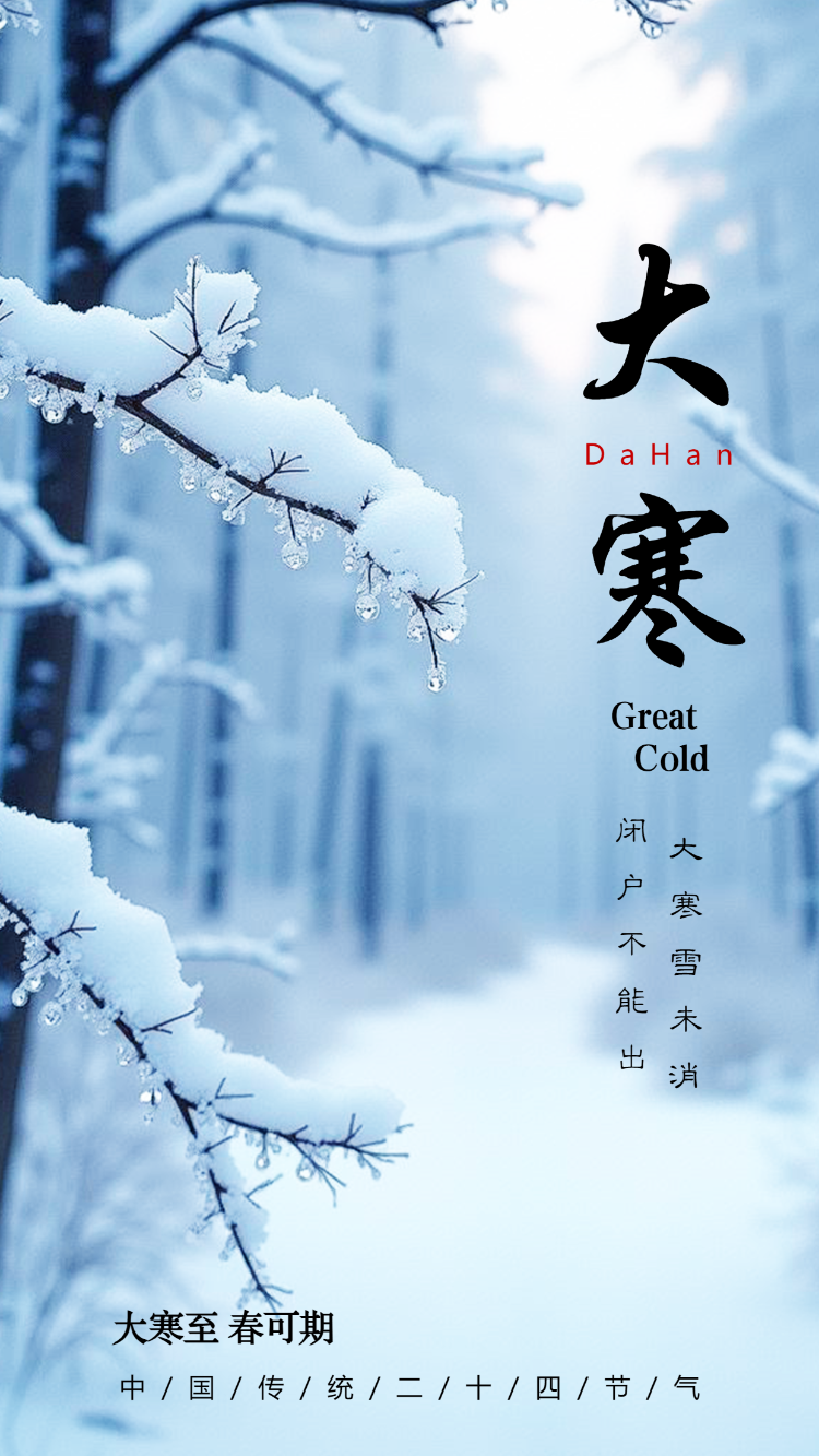 简约大寒节气介绍企业宣传