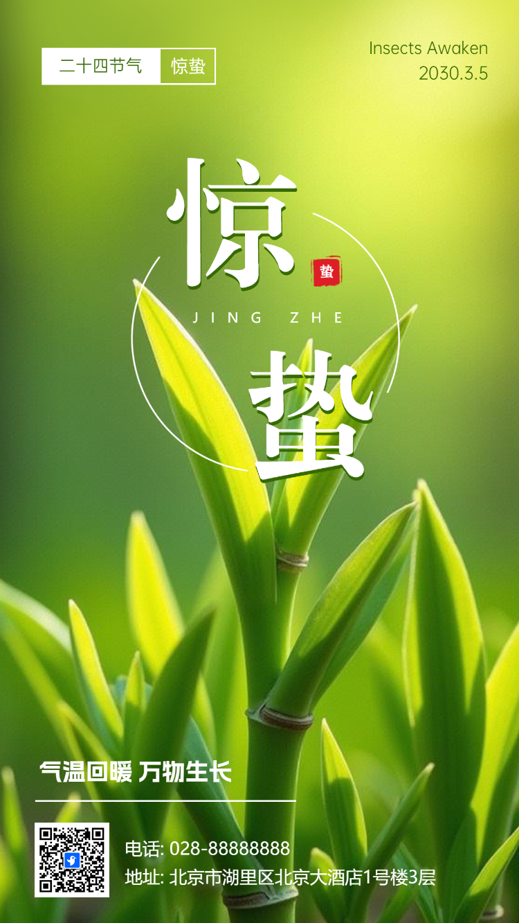 惊垫传统二十四节气之一节气介绍企业宣传